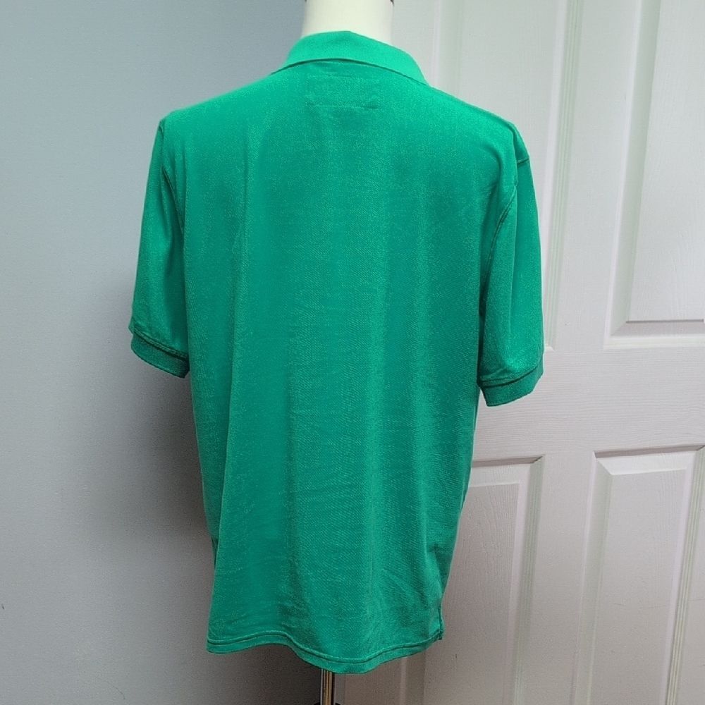 Crown & Ivy Vibrant Green Polo Shirt Size L - Picture 2 of 5